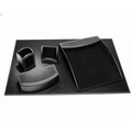 Dacasso  Colors 5 Pieces Leatherettee Desk Set - Black